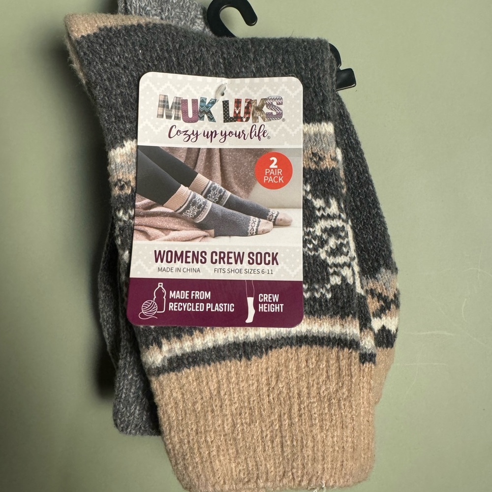 2-Pack Muk Luks Women’s Crew Sock